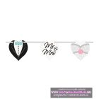 Mr & Mrs zászló füzér menyasszony&vőlegény