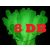 Szívószál GLOW sötétben világítós fütyis 8db
