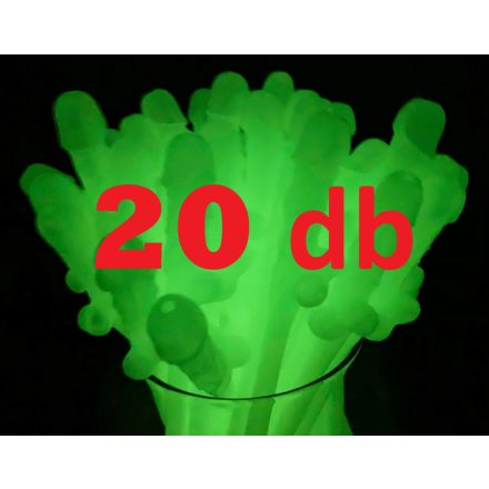 Szívószál GLOW sötétben világítós fütyis 20db