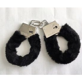 Bilincs könnyű fém FEKETE plüss borítással