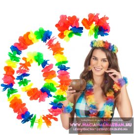 Hawaii virág SZETT 4részes Nyaklánc+Fejdísz+Karkötők