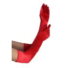 LONG SATIN RED GLOVES piros hosszú szatén kesztyű