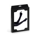 LONG SATIN BLACK GLOVES fekete hosszú szatén kesztyű
