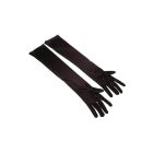 LONG SATIN BLACK GLOVES fekete hosszú szatén kesztyű