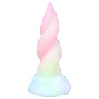 OgazR Kraken - csavart polipkar dildó - 18 cm (szivárvány)