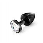 DIOGOL Anni -Swarovski kristályos plug - fekete (3,5cm)
