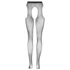 Cottelli Legwear - nyitott, csillogó harisnya - fekete (S-L)