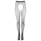 Cottelli Legwear - nyitott, csillogó harisnya - fekete (S-L)