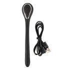 Penis Plug Dilator - akkus, vibrációs dilátor (1,1cm) - fekete
