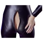 Cottelli - fényes hosszúujjú party overall (fekete) XS