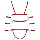 Bad Kitty - szegecses bondage body (piros)