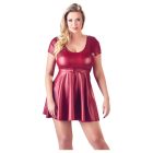 Cottelli Plus Size - A-vonalú miniruha (bordó) XXL