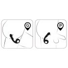 Black Velvets - G és P pont vibrátor (fekete)