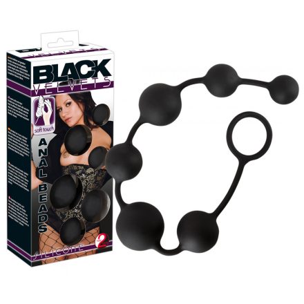 Black Velvet - anál gyöngysor (fekete)