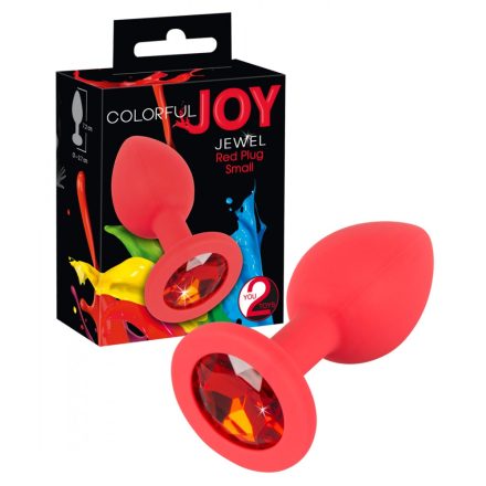 Colorful JOY piros köves plug