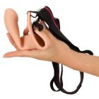Strap-on - felcsatolható, üreges dildó (közepes) - natúr