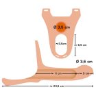 Strap-on - felcsatolható, üreges dildó (közepes) - natúr