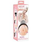 Nature Skin - extra mély, élethű punci maszturbátor tokban (natúr-fekete)