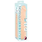 Silicone - hosszabbító péniszköpeny (natúr) - 19cm