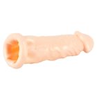 Silicone - hosszabbító péniszköpeny (natúr) - 19cm