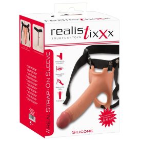   Realistixxx Strap-on - felcsatolható, üreges, élethű dildó (natúr)