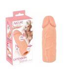 NATURE SKIN - HOSSZABBÍTÓ, VASTAGÍTÓ PÉNISZKÖPENY (15,5CM)