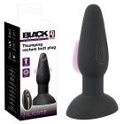 Black Velvet - akkus, rádiós, lüktető anál vibrátor (fekete)