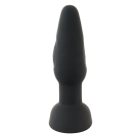 Black Velvet - akkus, rádiós, lüktető anál vibrátor (fekete)