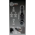 Rebel - akkus fel-le mozgó vibrációs melegíthető érintésmentes maszturbátor