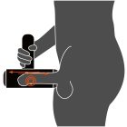 Rebel Hammer - akkus fel-le mozgó vibráló érintésmentes maszturbátor