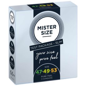 MISTER SIZE - test package SLIM 47-49-53 (3 condoms)