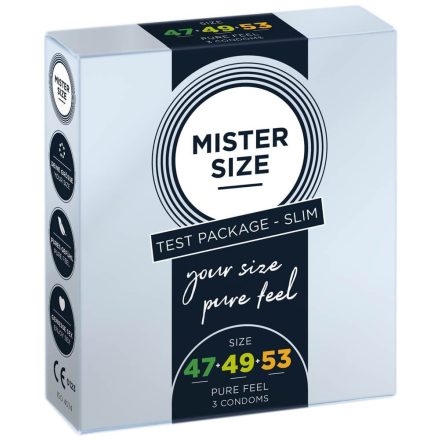 MISTER SIZE - test package SLIM 47-49-53 (3 condoms)