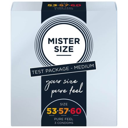 MISTER SIZE - test package MEDIUM 53-57-60 (3 condoms)