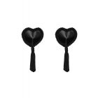 Obsessive - fekete szív alakú mellbimbó takaró