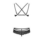 Obsessive 860-SET-1 - merevítős melltartó & tanga L/XL