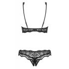 Obsessive Luvae - melltartó & nyitott tanga L/XL