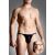 Mens thongs black SL fekete férfi tanga