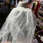 Bride to Be Leánybúcsú fejdísz - mini fehér cowboy kalap Fátyollal