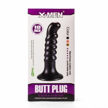 X-Men 10" Extra Girthy Butt Plug Black IV anál pulg