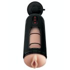 Vibrating Mega Milker Light/Black vibrációs, szorító maszturbátor