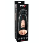 Vibrating Mega Milker Light/Black vibrációs, szorító maszturbátor
