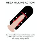 Vibrating Mega Milker Light/Black vibrációs, szorító maszturbátor