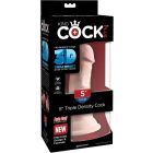 Pipedream King Cock Plus 5" Triple Density Cock Dildo - Light Flesh