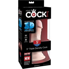   Pipedream King Cock Plus 5" Triple Density Cock Dildo - Light Flesh