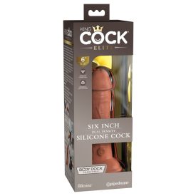   6" Dual Density Vibrating Silicone Cock Tan realisztikus akkumulátoros vibrátor