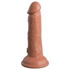 6" Dual Density Vibrating Silicone Cock Tan realisztikus akkumulátoros vibrátor