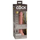 7" Dual Density Vibrating Silicone Cock with Remote Light realisztikus vibrátor