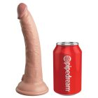 7" Dual Density Vibrating Silicone Cock with Remote Light realisztikus vibrátor