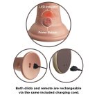 7" Dual Density Vibrating Silicone Cock with Remote Light realisztikus vibrátor
