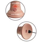 8" Dual Density Vibrating Silicone Cock Light tölthető, realisztikus vibrátor